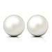 JewelryPalace 925 Sterling Silver Freshwater Cultured 8-9mm White Pearl Stud Earrings