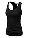 JJ Perfection Women's Knit Racer Back Tank Top Black M