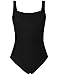 Hilor Women's One Piece Swimsuits Shirred Tank Swimwear Vintage Tummy Control Bathing Suits