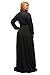 LALAGEN Women's Vintage Long Sleeve Plus Size Evening Party Maxi Dress Gown Black XL.