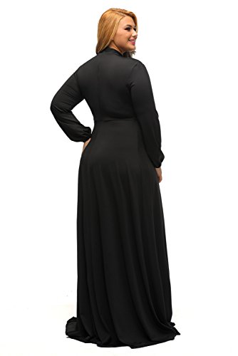 Lalagen Women S Vintage Long Sleeve Plus Size Evening Party Maxi