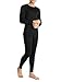 David Archy Men’s Winter Warm Rib Stretchy Base Layer Top & Bottom Fleece Lined Thermal Set Long Johnthumb 2