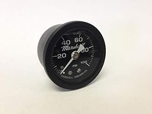 Image of Marshall Instruments MSB00100 Liquid Filled Fuel/Oil Pressure Gauge Black