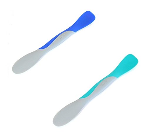 Scoop And Spread Multi Purpose Silicone Spreader - Dark Blue And Light Blue, Set Of 2