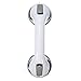 FChome Shower Wall Suction Cup Grab Bars,12 Inches Shower Handle Bar Offers Safe Grip with Strong Hold Suction Cup for Safety Grip Grab in Bathroom (White-Gray)
