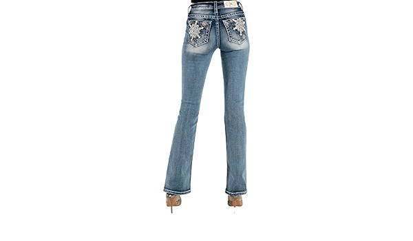 Lurex Mix Bootcut Jeans Blue 
