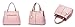 Bagtopia Women's Fashion Leather Top-handle Handbags OL Casual Tote Crossbody Shoulder Bag Satchel Purse(Baby Pink)