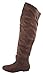 Nature Breeze Women Vickie Hi Boots,Brown Suede*,8.5