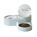 POPETPOP Automatic Dog Cat Feeder Pet Water Bowl and Food Bowl Set – Gravity Waterer Dispenser Double Pet Feeder for Dogs and Cats (Blue)thumb 2