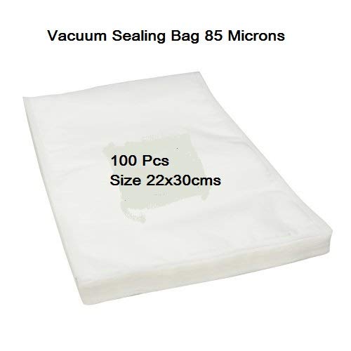 Freshworld Vacuum Sealer Bags (Pack of 100)- Food Storage Saver Bag | travel friendly | Airtight | space saver | storage bags | packing | One side Embossed (9" x 12") (22 cm x 30 cm)