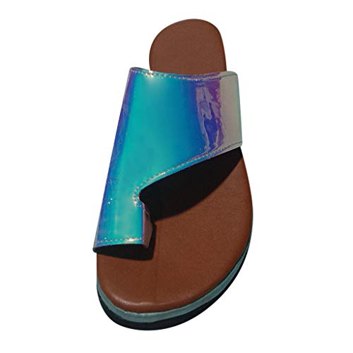 2019 New Women Comfy Platform Toe Ring Wedge Sandals Shoes Summer Beach Travel Shoes Comfortable Flip Flop Shoes