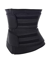 FeelinGirl Corsé entrenador de cintura, de látex, para debajo del busto. Faja deportiva
