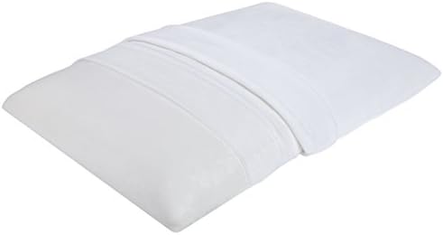 LumaLife Luxe Special Edition 2.5 Inch Extra Flat Memory Foam Pillow - Thin Design Relieves Head, Neck &amp; Back Pain - Perfect for Back, Stomach &amp; Side Sleepers - Bonus Bolster Cover Included (Velvet)