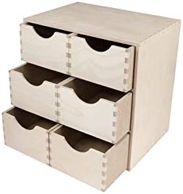 Wooden Mini 6 Drawer Storage Unit 3 6 Tier Amazon Co Uk Kitchen