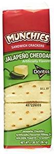 MUNCHIES JALAPENO CHEDDAR SANDWICH CRACKERS, 1.38 OZ, 8...