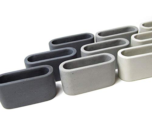 Business Card Holder, Vertical Business Card Display, Business Card Stand for Desk, Cement, Minimalist Business Card Holder