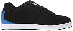 DC Men's NET Skate Shoe, black/black/blue, 8.5