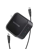 USB C Charger, RAVPower 90W 2-Port Wall Charger PD 3.0 GaN Tech Type C Fast Charging Adapter Compatible with MacBook Pro/Air, iPad Pro, iPhone 11/11 Pro/11 Pro Max/XR/XS/X, Galaxy S9/S8 and More