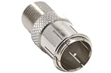 F-Type Male Push On to F-Type Female Adapter