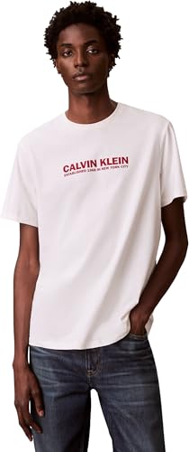 Uomo T-Shirt Maniche Corte con Scollo Rotondo, Bianco (White Greige), M