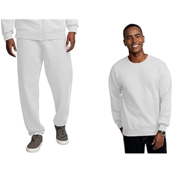 Fruit of the Loom Eversoft Sweatpants and Sweatshirt Bundle, Large