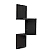 Danya B Laminated Corner Shelf in Black Finish