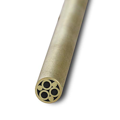 Mosaic - USA KMS Mosaic Pin for Knife Handle 1/4" x 5" Brass #108-5 - BLACK EPOXY