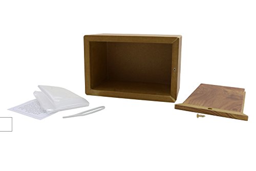 Near & Dear Pet Memorials MDF Box Pet Urn, 45 Cubic Inch, Natural Finish