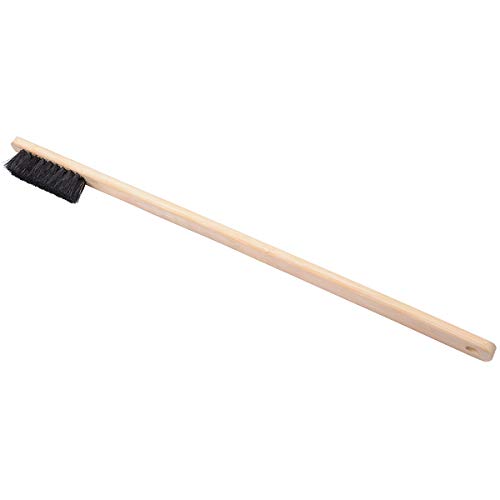 MUZOCT Wheel Brush 16 Inch Long Rim Tire Detail Clean Tool Soft Bristle Wooden Handle for Car Motorcycles Wheels