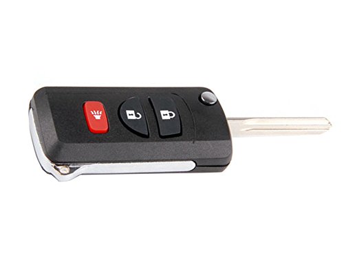 NEW Replacement Keyless Entry Modify 3btn Flip Folding Repair Remote Key Fob Case Shell for 2002 2003 2004 Nissan Xterra