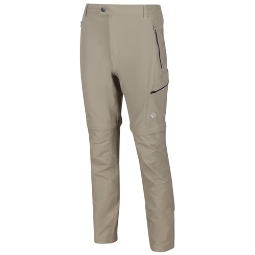 Regatta Pantalon Technique Stretch avec Jambes Dézipables Highton - Court Trousers Homme Parchment FR: 3XL (Taille Fabricant: 40")