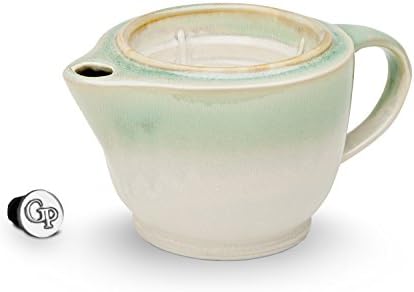 Georgetown Pottery G20 Shaving Scuttle Mug - Ivory &amp; Green Oribe