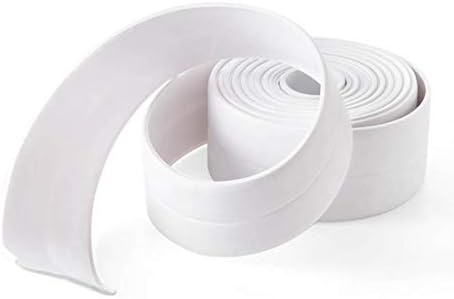 HomiPro Caulk Strip PE Waterproof Self Adhesive Tape for Bathtub Bathroom Shower Toilet Kitchen and Wall Sealing, 1.1'' x 11' (White, 1 Pack)