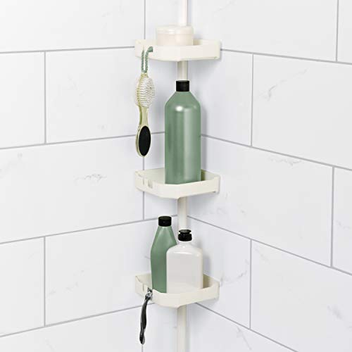 Zenna Home Tension Corner Shower Pole Caddy, White Pricepulse