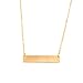 Alpha Chi Omega 24K Gold Plated Horizontal Bar Necklace Greek Sorority Letter with Adjustable Chain AXO