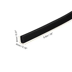 uxcell U Channel Edge Trim, 18ft Length Rubber