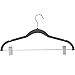 HOME IT 10 Pack Clothes Hangers with Clips Gray Velvet Hangers use for Skirt Hangers Clothes Hanger Pants Hangers Ultra Thin No Slip