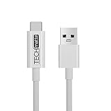 USB Type C Cable (3FT), TechMatte USB 3.0 Type C to Type A (USB-C to USB) Cable for Galaxy Note 8, S8, S8 Plus, Google Pixel, Pixel XL, OnePlus 3, HTC 10, Nexus 5X, 6P, LG G5 (3 Feet, White)