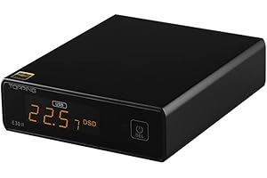 FANMUSIC Topping E30 II Decoder 2*AK4493S DAC Hi-Res Audio XMOS XU208 Touch Operation E30II Preamp DAC (Black)