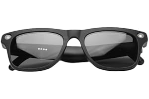 ASHATA AI Smart Glasses 4K HD Camera, Flash Dual Speakers Bluetooth 5.4 Glasses AI Sound Assistant Visual Dialogue Real Time 