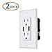 Cable Matters 2-Pack Tamper Resistant 15A Duplex Outlet with USB Charging up to 5 Amp