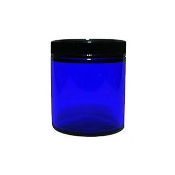 Download Amazon Com Perfume Studio Straight Sided 4oz Cobalt Blue Glass Jar With Black Bpa Free Ribbed Black Cap For Cosmetics Solutions Beauty
