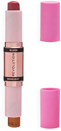 Weedup Revolution, Blush & Iluminador Bar, Rosa Ruborizado, Blush Facial e Iluminador, 4,3g