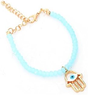 Hamsa hand bracelet (Blue)