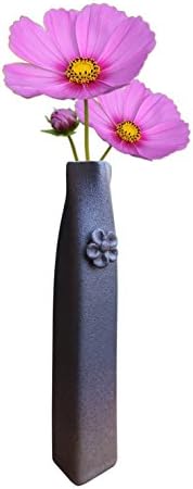 HeHe Ceramic Vase,Mini Ceramic Flower Vase for Home Decoration,Wedding Centrepiece Table Décor &amp; Restaurant,Hand-carved Vase,Can be used alone one or several in combination for a set - Gray#05