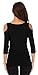 ZJCT Women's Open Cold Shoulder Stretch Long Sleeve Tee Shirt Casual Blouse Tops