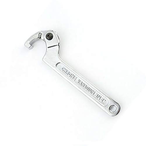 Vogueing Tool Hook Wrench Square Head Spanner Adjustable C Spanner for Turning Nut or Bolt (32-76MM)