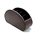 Fosinz Remote Control Holder Organizer Leather Control Storage TV Remote Control Organizer with 5 Spacious Compartments (Dark Brown)