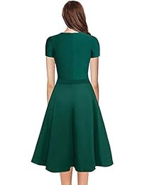 Yikomi K016 - Vestido de cóctel de manga corta para mujer, estilo vintage de los años 50