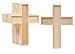 12 Pack Unfinished Wooden Cross Cutouts, Wood Cross for Party, Church, Sunday School Crafts, DIY Home Wall Decor (8.9 x 6.5 x 0.5 inches) - Wooden Crosses